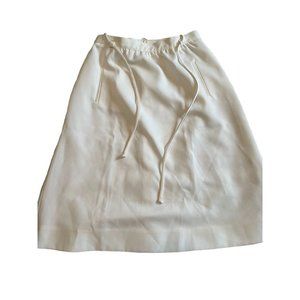 Vintage Panther White Polyester Midi Skirt Indie Emo 80s Size 13/14